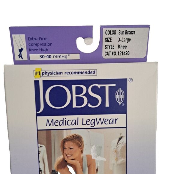 Jobst Medical Compression Stockings Sun Bronze, Knee 30-40 mmHg, XL Comfort - Picture 6 of 6